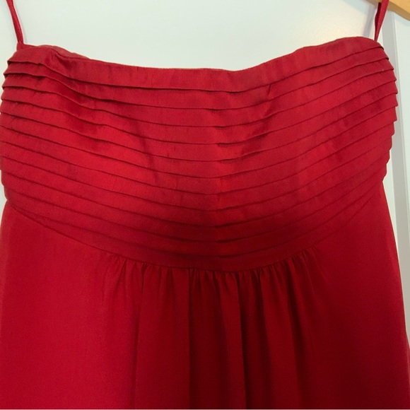 Banana Republic red silk dress. Worn just a few times - so pretty - Picture 2 of 2